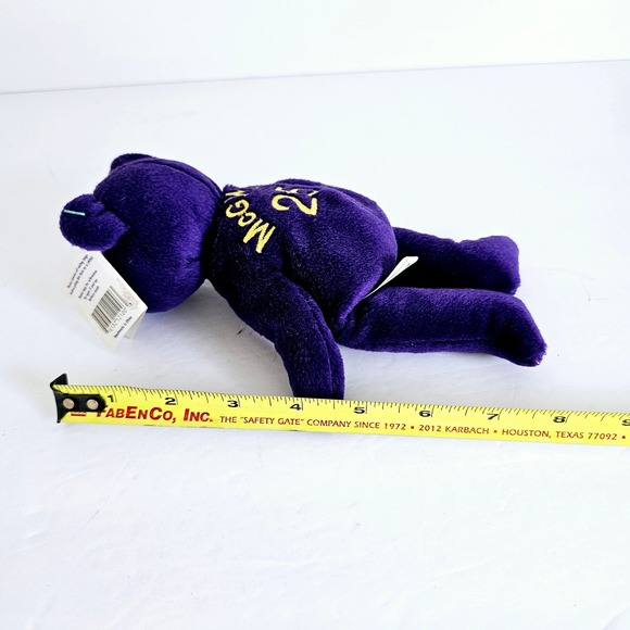 Vtg 1998 Salvino's Bamm Beanos #25 Mark McGwire Purple Bear Collectible - M738.1 - Picture 5 of 7